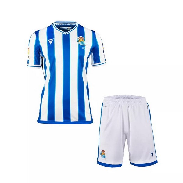 Maillot Football Real Sociedad Domicile Enfant 2020-21 Blanc Bleu